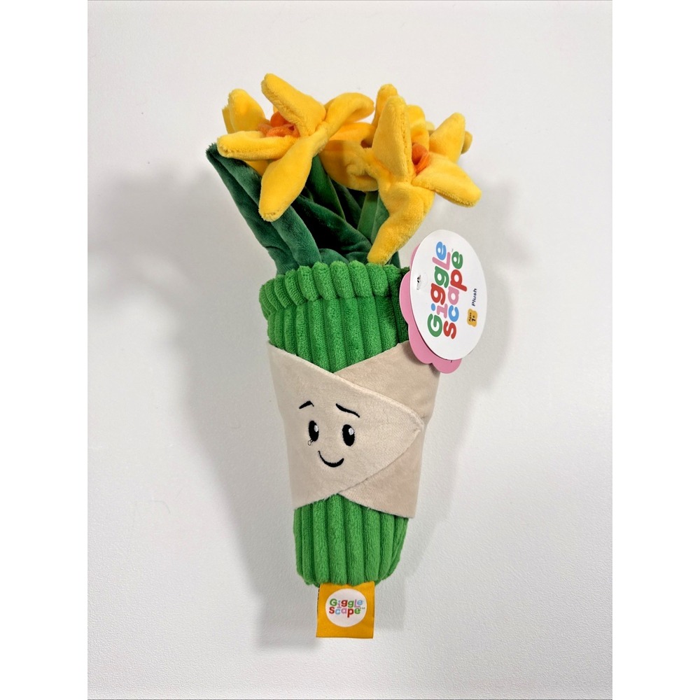 Gigglescape Daffodil Bouquet Plush - 12 Inch Stuffed Flower Yellow